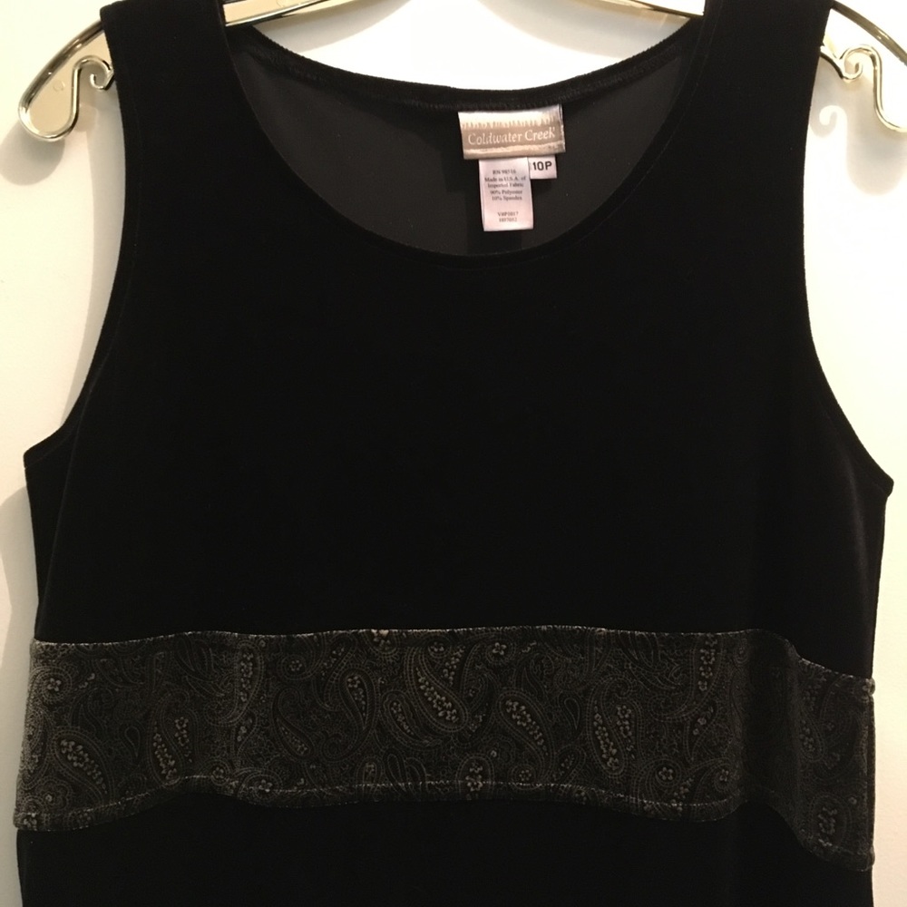 COLDWATER CREEK STRETCH VELVET DRESS - Picture 3 of 3